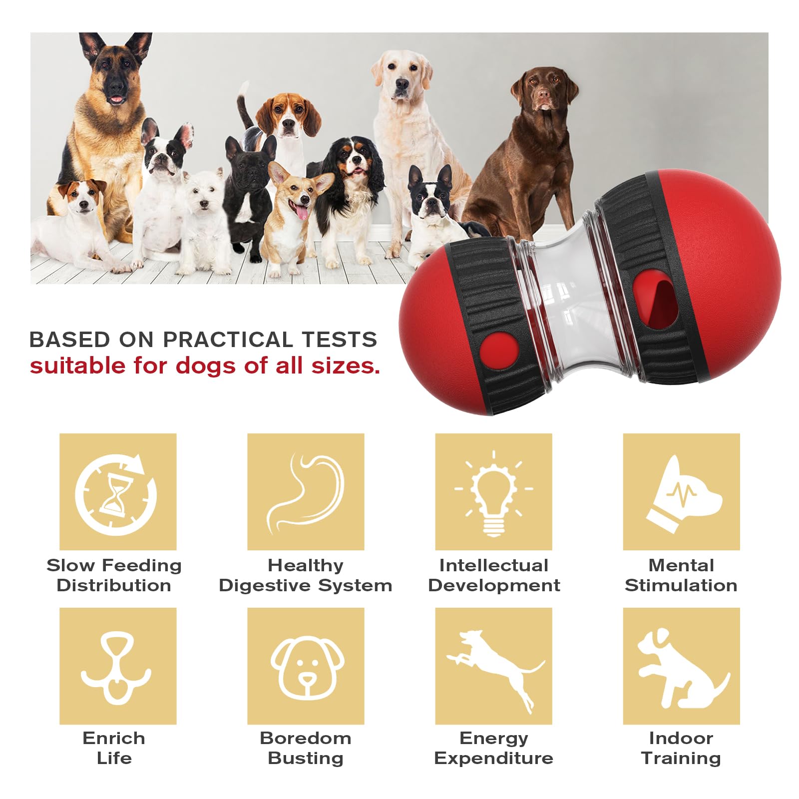 BSISUERM Dog Puzzle Toy Adjustable Treat Dispensing Ball Food Dispenser Tough Slow Feeder Puppy Enrichment Training Toy Pet Interactive Chase Toys for Small Medium Large Dogs to Keep Them Busy, Green