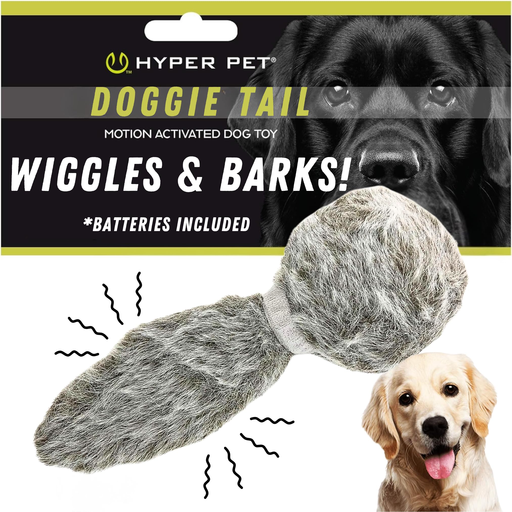 Hyper Pet Doggie Tail & Unicorn Pal Interactive Plush Dog Toys - 2 Pack Value Pack (Interactive Toy that Wiggles, Vibrates & Barks Dog Toys for Boredom & Stimulating Play) Colors May Vary