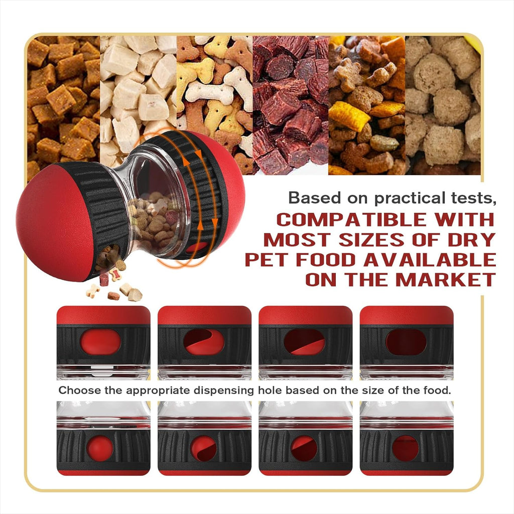 BSISUERM Dog Puzzle Toy Adjustable Treat Dispensing Ball Food Dispenser Tough Slow Feeder Puppy Enrichment Training Toy Pet Interactive Chase Toys for Small Medium Large Dogs to Keep Them Busy, Green