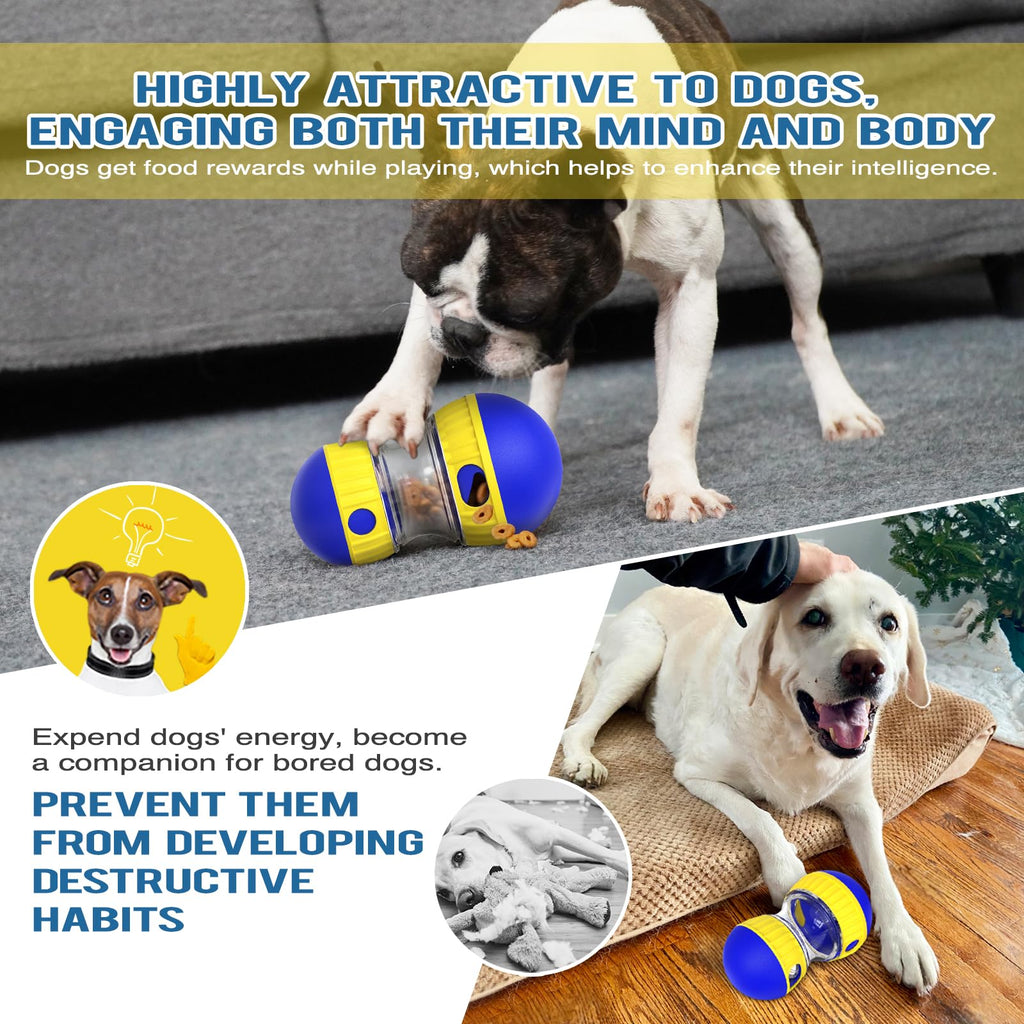BSISUERM Dog Puzzle Toy Adjustable Treat Dispensing Ball Food Dispenser Tough Slow Feeder Puppy Enrichment Training Toy Pet Interactive Chase Toys for Small Medium Large Dogs to Keep Them Busy, Green